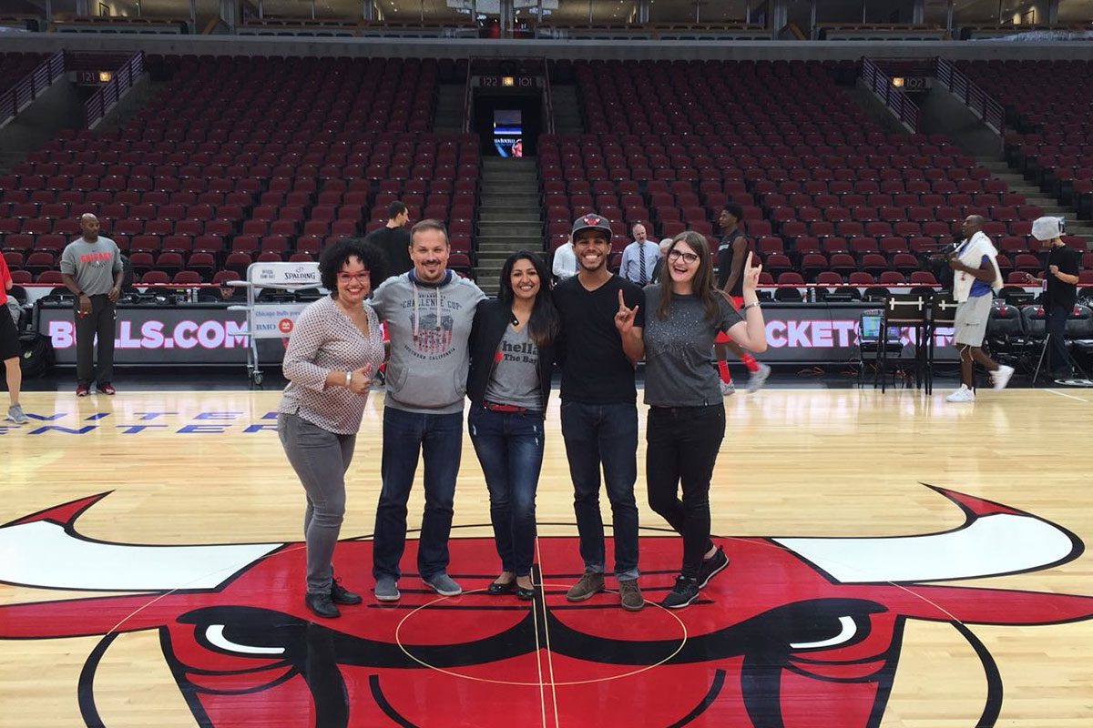 Young Leaders of the Americas Initiative fellows at the Bulls Game